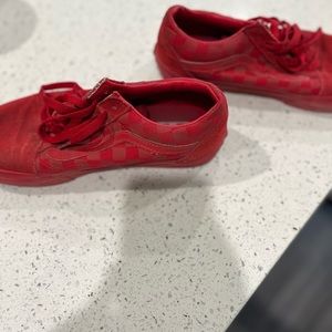 Red checkered vans